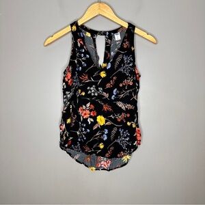 Old navy tropical print v neck tank top